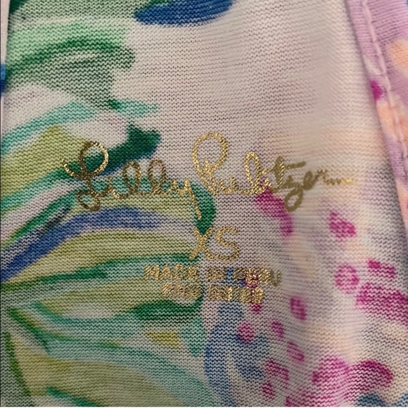 Lilly Pulitzer Floral Sleeveless Billie Ruffle Dress Mermaid In The Shade XS - Picture 5 of 11
